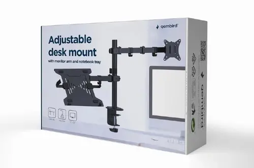 Gembird Стойка за монитор с лаптоп стойка Monitor Mount with Laptop holder - MA-DA-03 - image 6