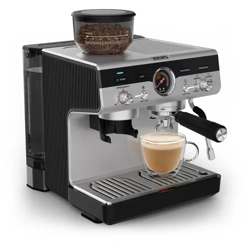 Кафемашина, Krups XP804T10 Esp Pump+Grinder Precision Plus - image 2