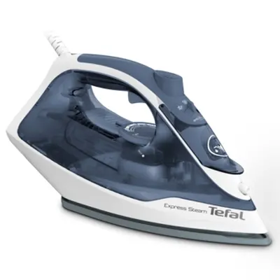 Fier de călcat, Tefal FV2837E0 Express Steam, albastru, 2400W, 35g/min, jet de abur 165g/min, AD, rezervor de apă 270 ml, talpă ceramică
