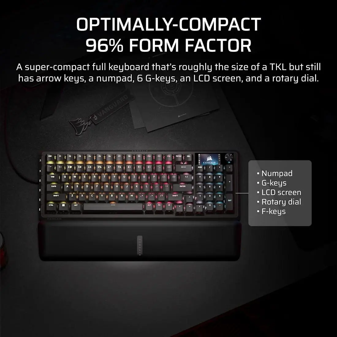 Corsair VANGUARD PRO 96-MGX, Gaming Keyboard, Black - image 3