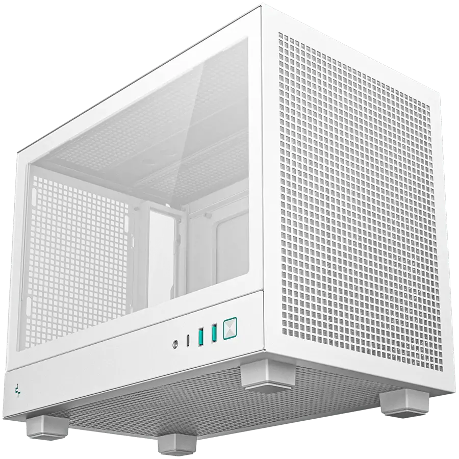 DeepCool CH160 PLUS WH, Mini Tower, Mini-ITX/Micro-ATX, 2xUSB3.0, 1xType-C Gen 2, 1xAudio/Mic, Mesh Panel, White, R-CH160-WHNGM0-G, 2Y - image 1