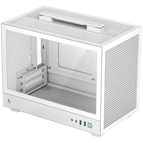 DeepCool CH160 PLUS WH, Mini Tower, Mini-ITX/Micro-ATX, 2xUSB3.0, 1xType-C Gen 2, 1xAudio/Mic, Mesh Panel, White, R-CH160-WHNGM0-G, 2Y