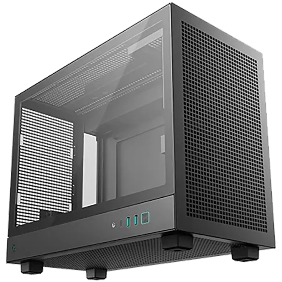 DeepCool CH160 PLUS, Mini Tower, Mini-ITX/Micro-ATX, 2xUSB3.0, 1xType-C Gen 2, 1xAudio/Mic, Mesh Panel, Black, R-CH160-BKNGM0-G, 2Y - image 1