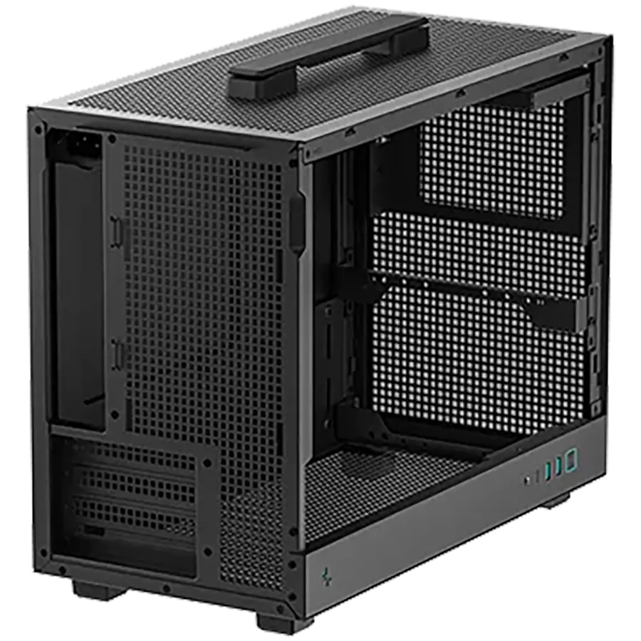 DeepCool CH160 PLUS, Mini Tower, Mini-ITX/Micro-ATX, 2xUSB3.0, 1xType-C Gen 2, 1xAudio/Mic, Mesh Panel, Black, R-CH160-BKNGM0-G, 2Y - image 2