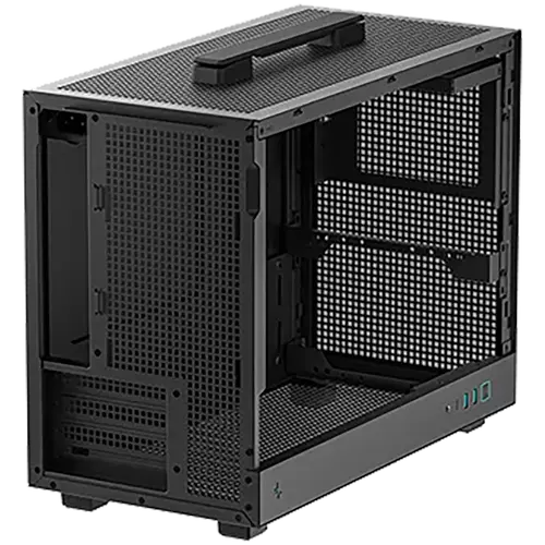 DeepCool CH160 PLUS, Mini Tower, Mini-ITX/Micro-ATX, 2xUSB3.0, 1xType-C Gen 2, 1xAudio/Mic, Mesh Panel, Black, R-CH160-BKNGM0-G, 2Y - image 2