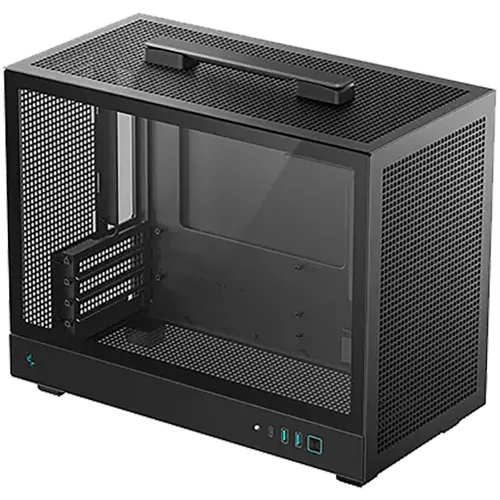 DeepCool CH160 PLUS, Mini Tower, Mini-ITX/Micro-ATX, 2xUSB3.0, 1xType-C Gen 2, 1xAudio/Mic, Mesh Panel, Black, R-CH160-BKNGM0-G, 2Y