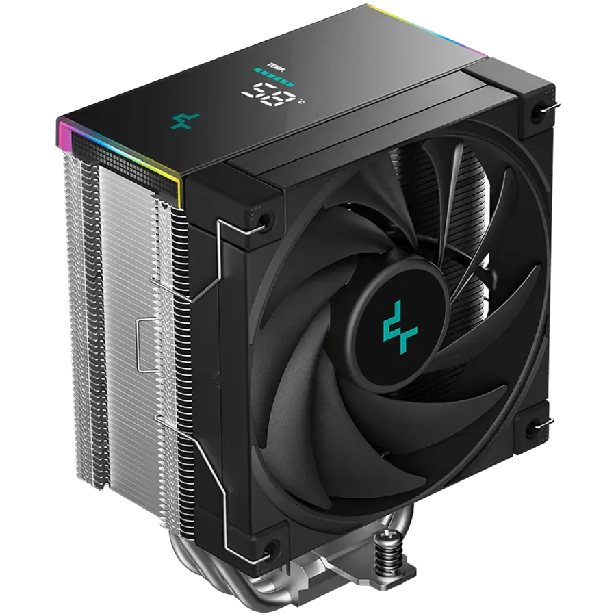 DeepCool AK500S DIGITAL SE, Ψύκτρα αέρα CPU, 1x120mm ανεμιστήρας FK120 PWM FDB, ARGB, Ψηφιακή οθόνη, 5 Heatpipes, Έδρανο υγρής δυναμικής, Μαύρο