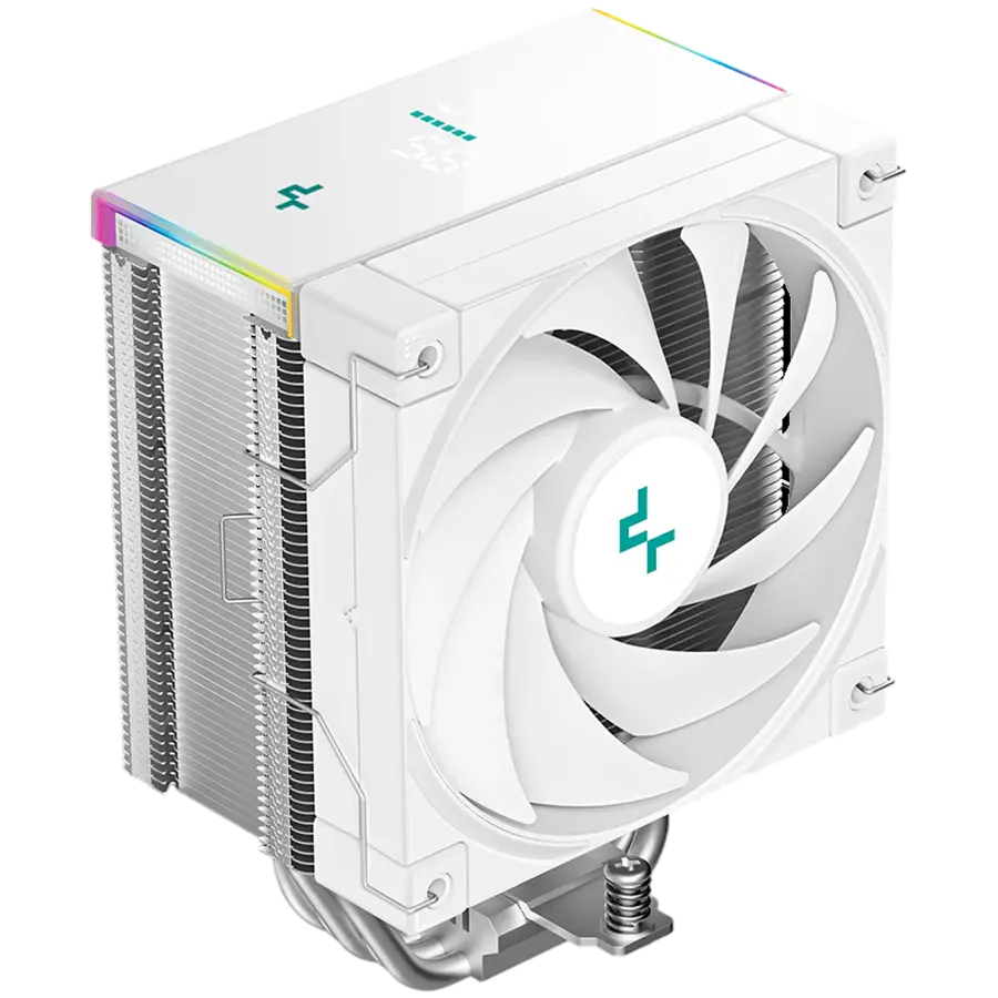DeepCool AK500S DIGITAL SE WH, CPU Air Cooler, 1x120mm FK120 PWM FDB Fan, ARGB, Digital Display, 5 Heatpipes, Fluid Dynamic Bearing, White, LGA1851/1700/1200/1151/1150/1155, AMD AM5/AM4, 125x96x160 mm(LxWxH), R-AK500S-WHADMN-GJD, 3Y