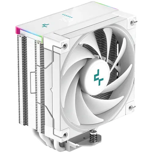 DeepCool AK400 DIGITAL SE WH, Cooler procesor cu aer, 1x ventilator 120mm FK120 PWM, afișaj digital, ARGB, 4 Heatpipes, Alb, LGA1851/1700/1200/115x - 1