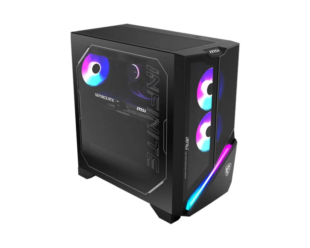 Настолен компютър, MSI MPG Infinite X3 AI 2NVR7-655EU, Core Ultra 7 265KF(30M Cache, up to 5.50 GHz), GeForce RTX 5070 Ti 16G VENTUS 3X GDDR7, Z890, Liquid(360mm), 32GB(2x16GB 5600Mhz), 1TB M2, 850W 80 Plus Gold PSU, Ambient Link, Mystic Light, Win11Home, 40 Liter, 13.88kg - image 1