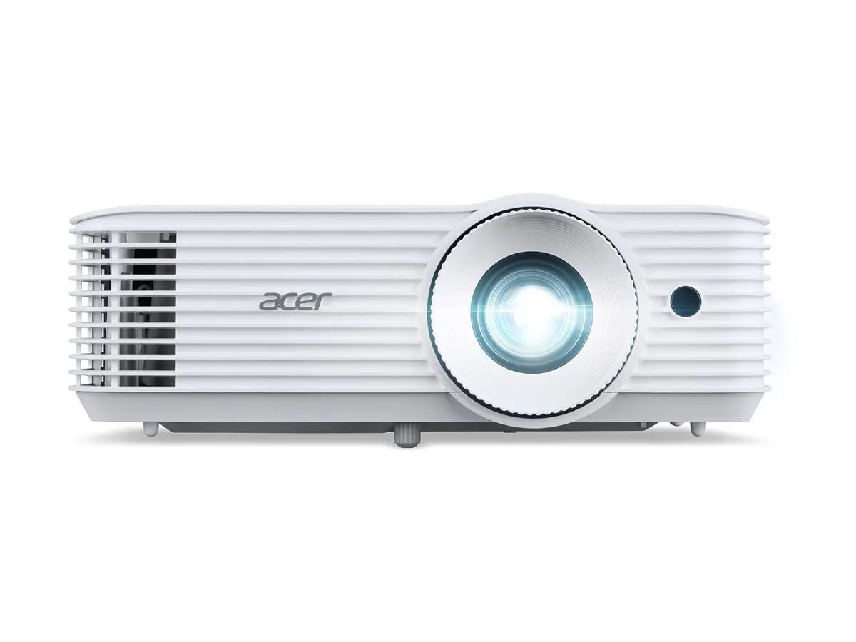 Мултимедиен проектор, Acer Projector P1258i, DLP, XGA (1024x768), 4800 ANSI Lumens, 20 000:1, 1.3x, HDMI 2x1.4, VGA, DC Out (5V/1A, USB-A), RCA, Audio in/out (3.5mm), Wireless dongle included, Speaker 10W, Bluelight Shield, Bag, 2.8kg, 3Y, White - image 1