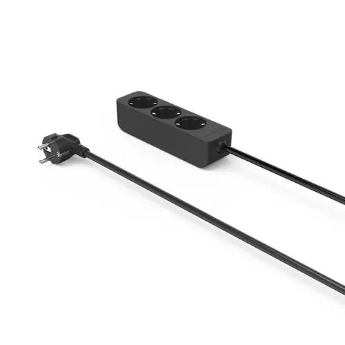 HAMA Prelungitor cu 3 prize, 1.4m, negru - 2