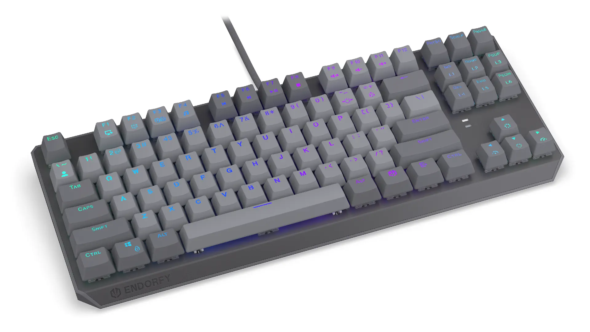 Endorfy механична клавиатура Thock V2 TKL, PBT, Endorfy Red switch, US Layout - image 1