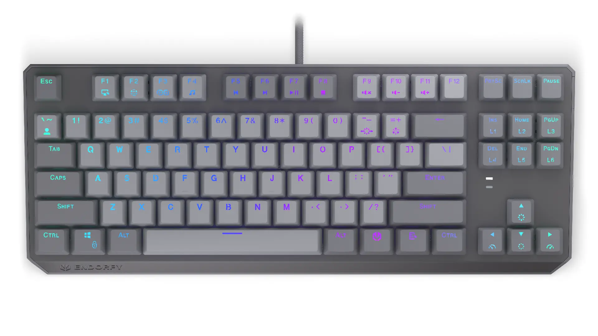 Endorfy механична клавиатура Thock V2 TKL, PBT, Endorfy Red switch, US Layout - image 9