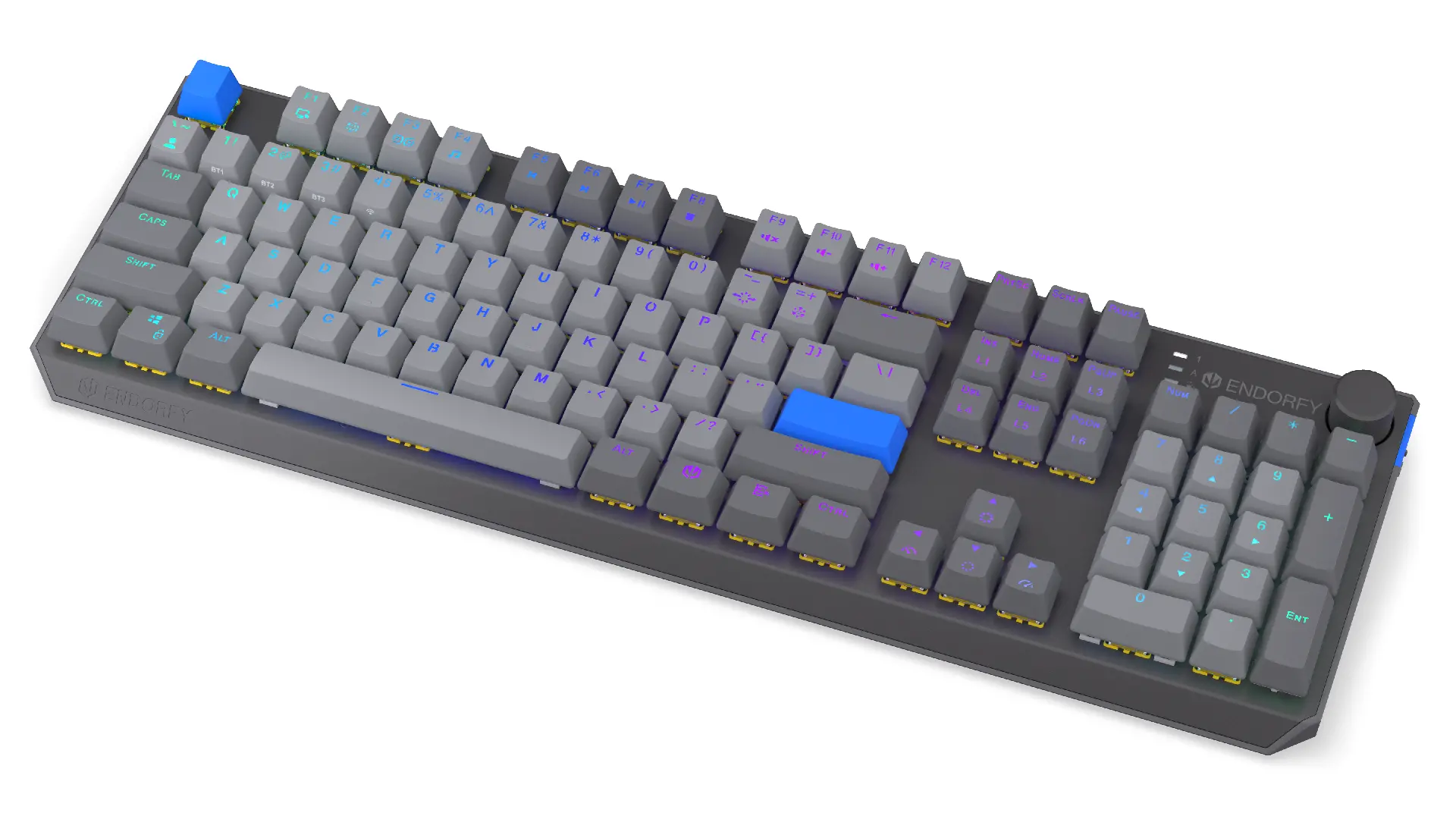 Endorfy tastatură mecanică Thock Wireless V2 Full Size, PBT, Endorfy Yellow switch, layout US