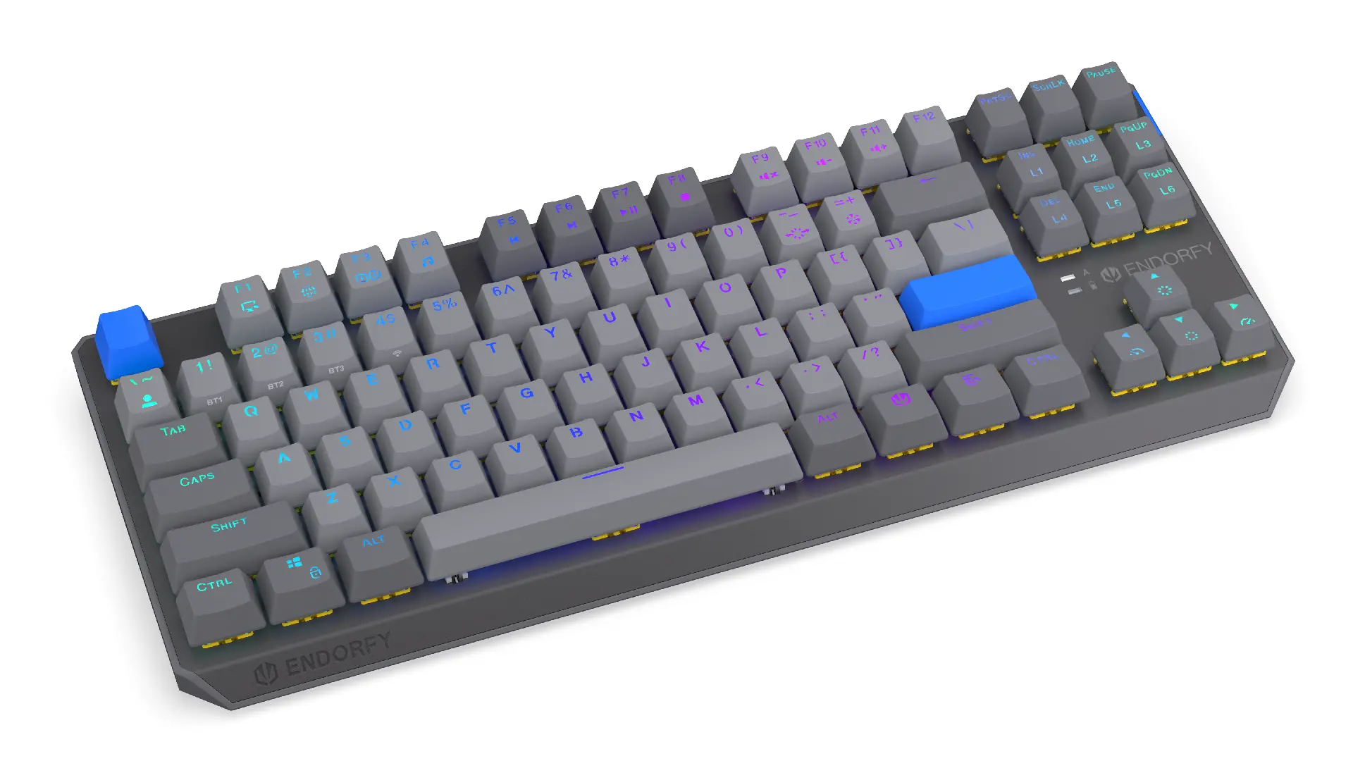 Endorfy механична клавиатура Thock Wireless V2 TKL, PBT, Endorfy Yellow switch, US Layout - image 1