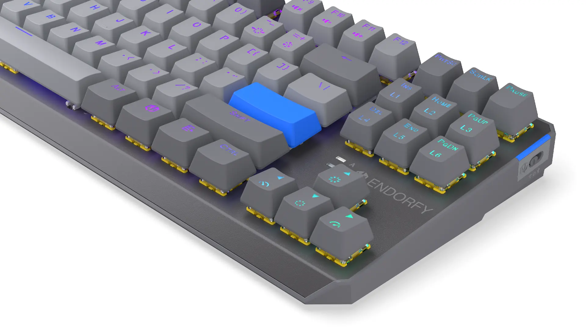 Endorfy механична клавиатура Thock Wireless V2 TKL, PBT, Endorfy Yellow switch, US Layout - image 6