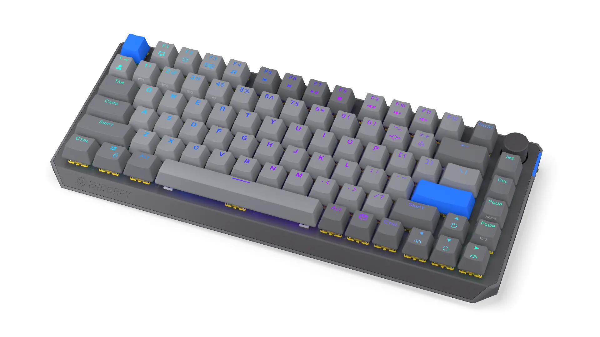 Endorfy μηχανικό πληκτρολόγιο Thock Wireless V2 75%, PBT, Endorfy Yellow switch, διάταξη US