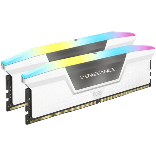 CORSAIR VENGEANCE RGB DDR5 32GB (2 x 16GB) DDR5 6000 CL30-36-36-76 1.40V Intel XMP & AMD EXPO - White