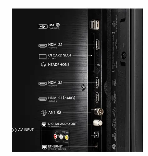 Телевизор, Hisense 50" E7Q, 4K Ultra HD 3840x2160, QLED, Quantum Dot, HDR 10+, HLG, Dolby Vision, DTS Virtual X, Smart TV, WiFi, Light Sensor, BT, Anyview Cast, 3xHDMI, 2xUSB, LAN, CI+, DVB-T2/C/S2, Black - image 3