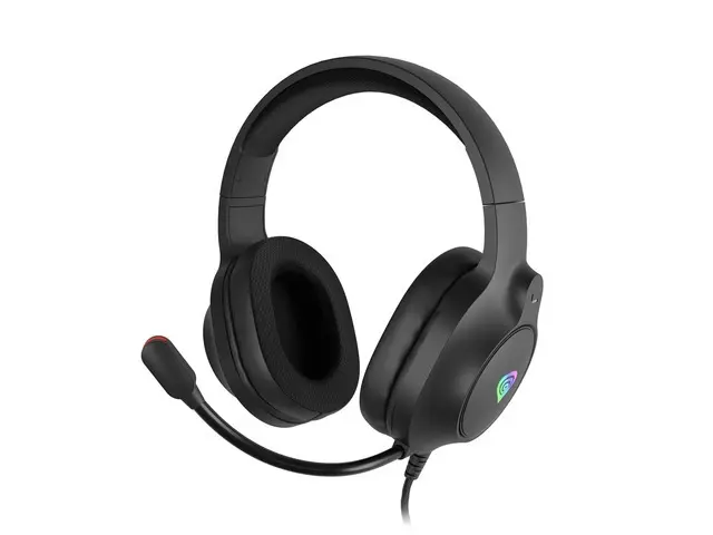 Ακουστικά, Genesis Headset Neon 213 με μικρόφωνο, φωτισμός RGB, Μαύρο