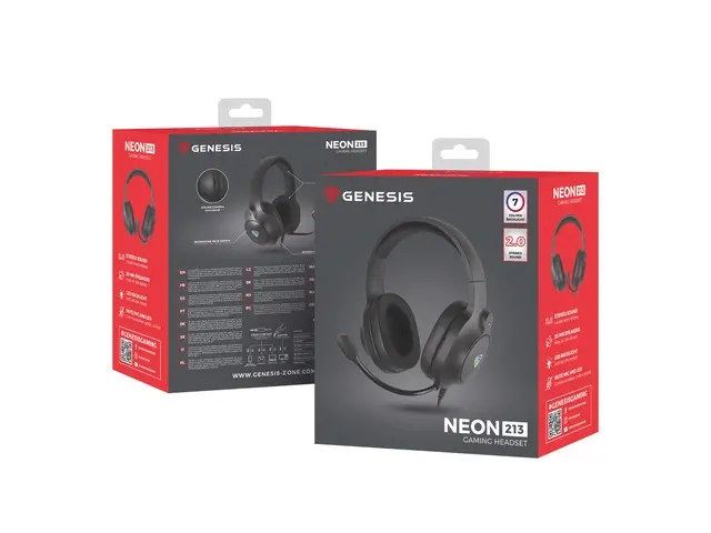 Слушалки, Genesis Headset Neon 213 With Microphone RGB Illumination Black - image 7