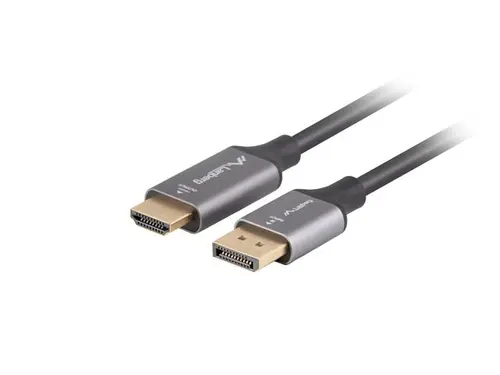 Кабел, Lanberg display port (M)  -> HDMI(M) cable 1.8m, black