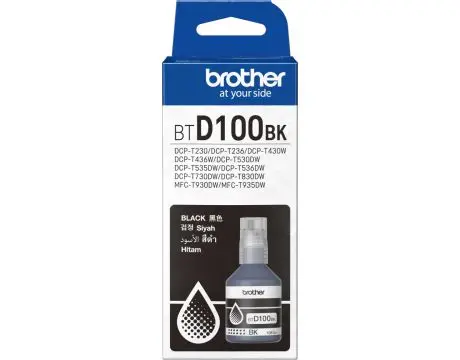 ΜΠΟΥΚΑΛΑΚΙ ΜΕΛΑΝΙΟΥ ΓΙΑ BROTHER MFC-T930DW/DCP-T830DW/DCP-T730DW/DCP-T530DW/DCP-T430W/DCP-T230 - Ink Bottle - Μαύρο - PN BTD100BK (BT-D100BK)