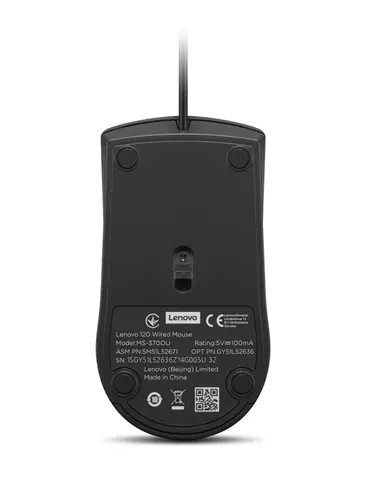 Мишка, LENOVO 120 WIRED BLACK - image 1