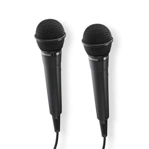 HAMA Microfoane dinamice audio “Karaoke”, Set 2 buc. cu cablu cu jack 2,5 m + adaptor, pornit/oprit - 3
