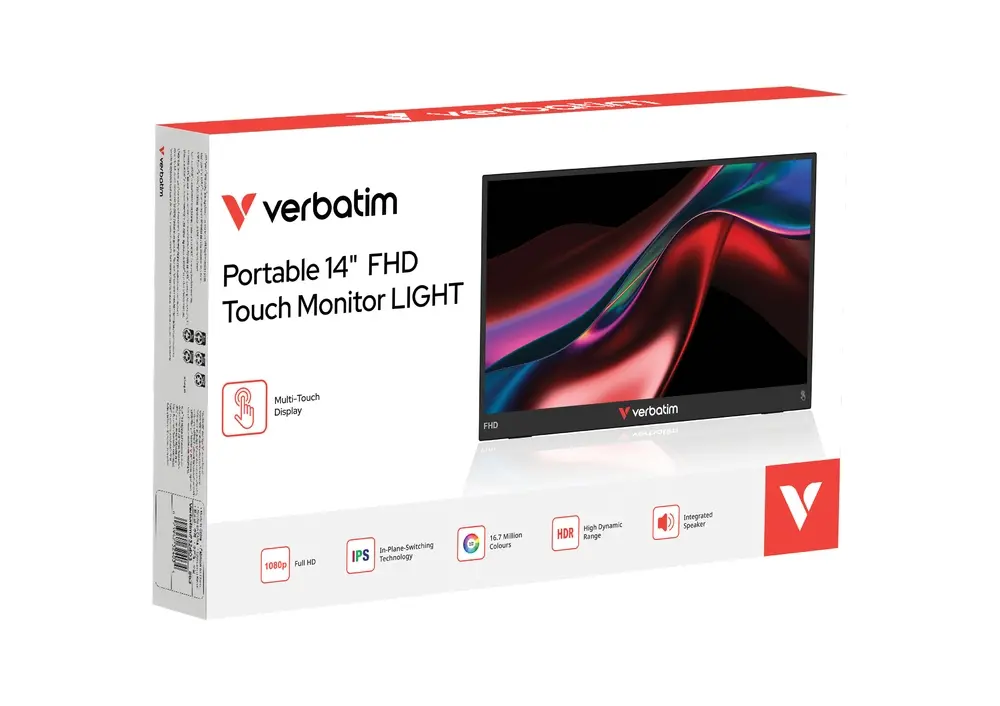 Monitor, Verbatim Portable 14" FHD Touch Monitor LIGHT - image 5