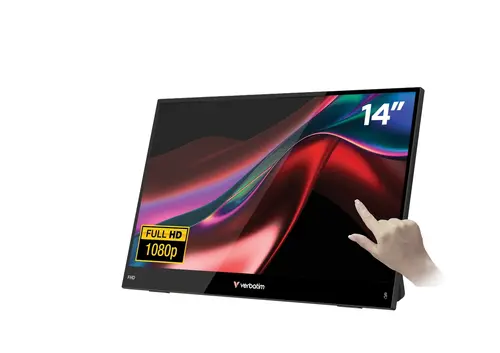 Monitor, Verbatim Portable 14" FHD Touch Monitor LIGHT - 1