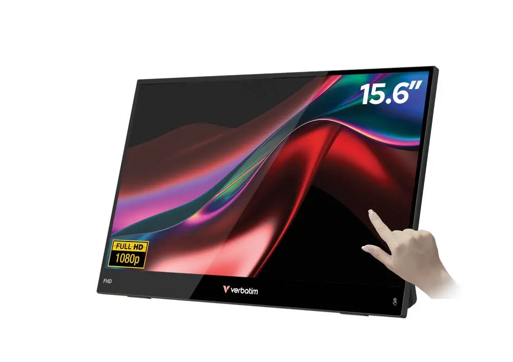 Monitor, Verbatim Portable 15.6" Touch Monitor LIGHT