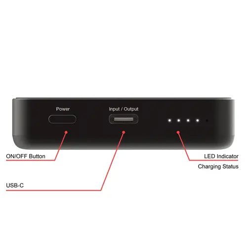 Външна батерия, Verbatim Charge 'n' Go Essentials Power Bank Magnetic Wireless 10000mAh Black - image 3