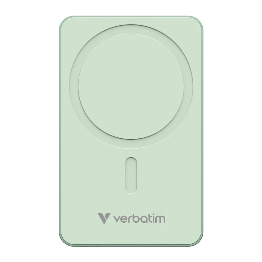 Външна батерия, Verbatim Charge 'n' Go Essentials Power Bank Magnetic Wireless 10000mAh Green - image 1