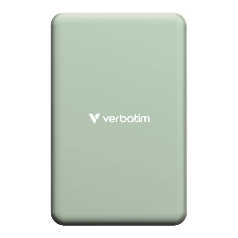 Външна батерия, Verbatim Charge 'n' Go Essentials Power Bank Magnetic Wireless 10000mAh Green - image 3