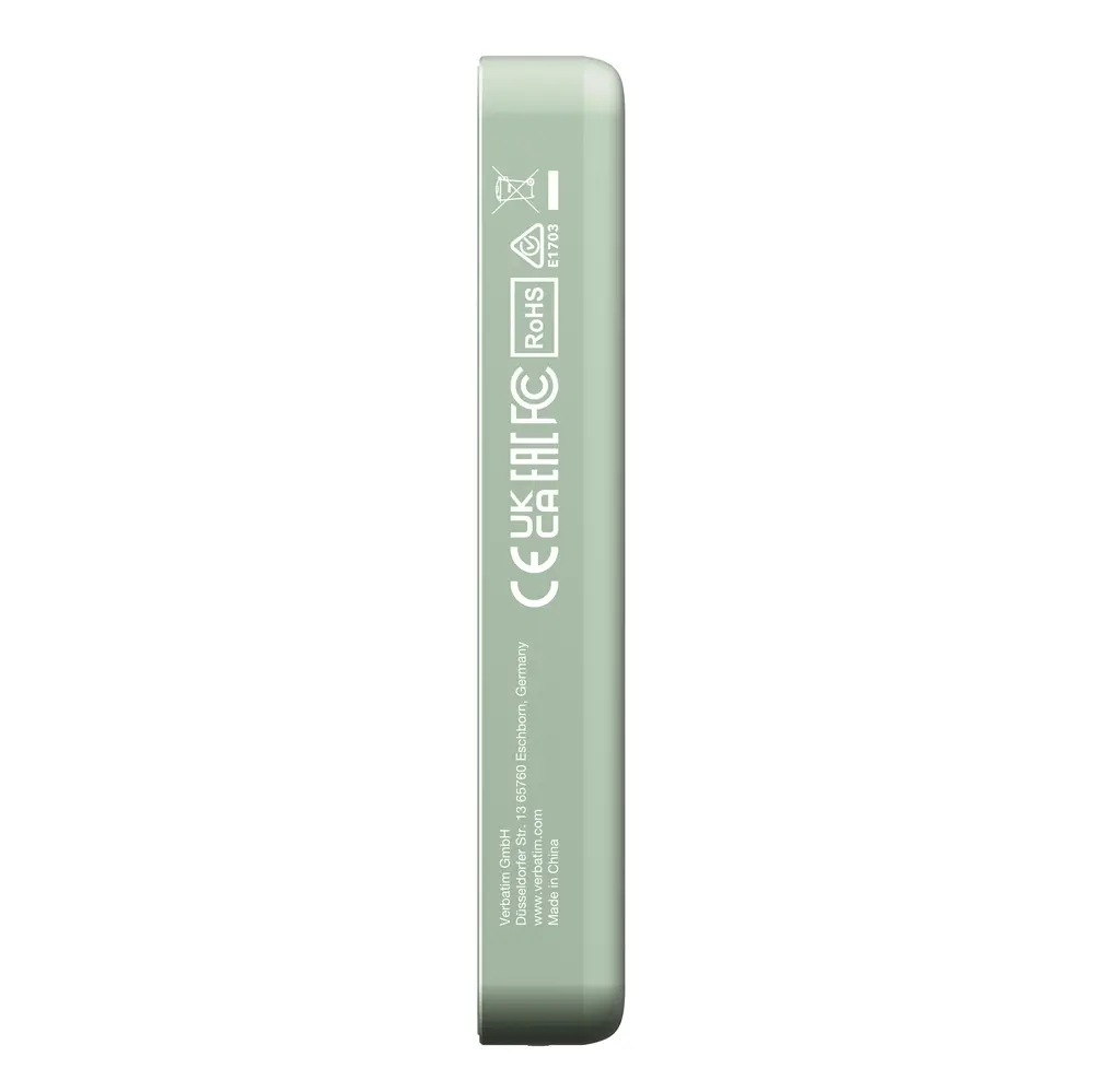 Външна батерия, Verbatim Charge 'n' Go Essentials Power Bank Magnetic Wireless 10000mAh Green - image 5