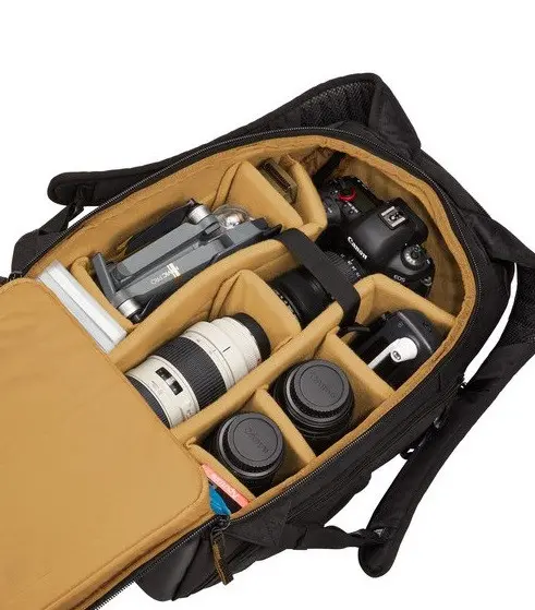 ΦΩΤΟΓΡΑΦΙΚΟ ΣΑΚΙΔΙΟ ΠΛΑΤΗΣ ΓΙΑ DSLR ΚΑΙ ΛΑΠΤΟΠ 15.6 CVBP-106 VISO CASE LOGIC - ΜΑΥΡΟ - image 2