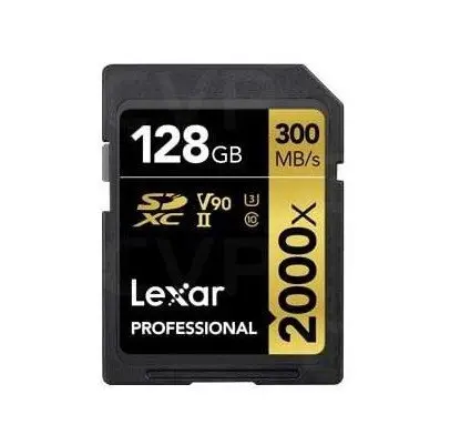 КАРТА ПАМЕТ SDXC 128GB 300/260MB/s UHS-II C10  V90 U3 LEXAR