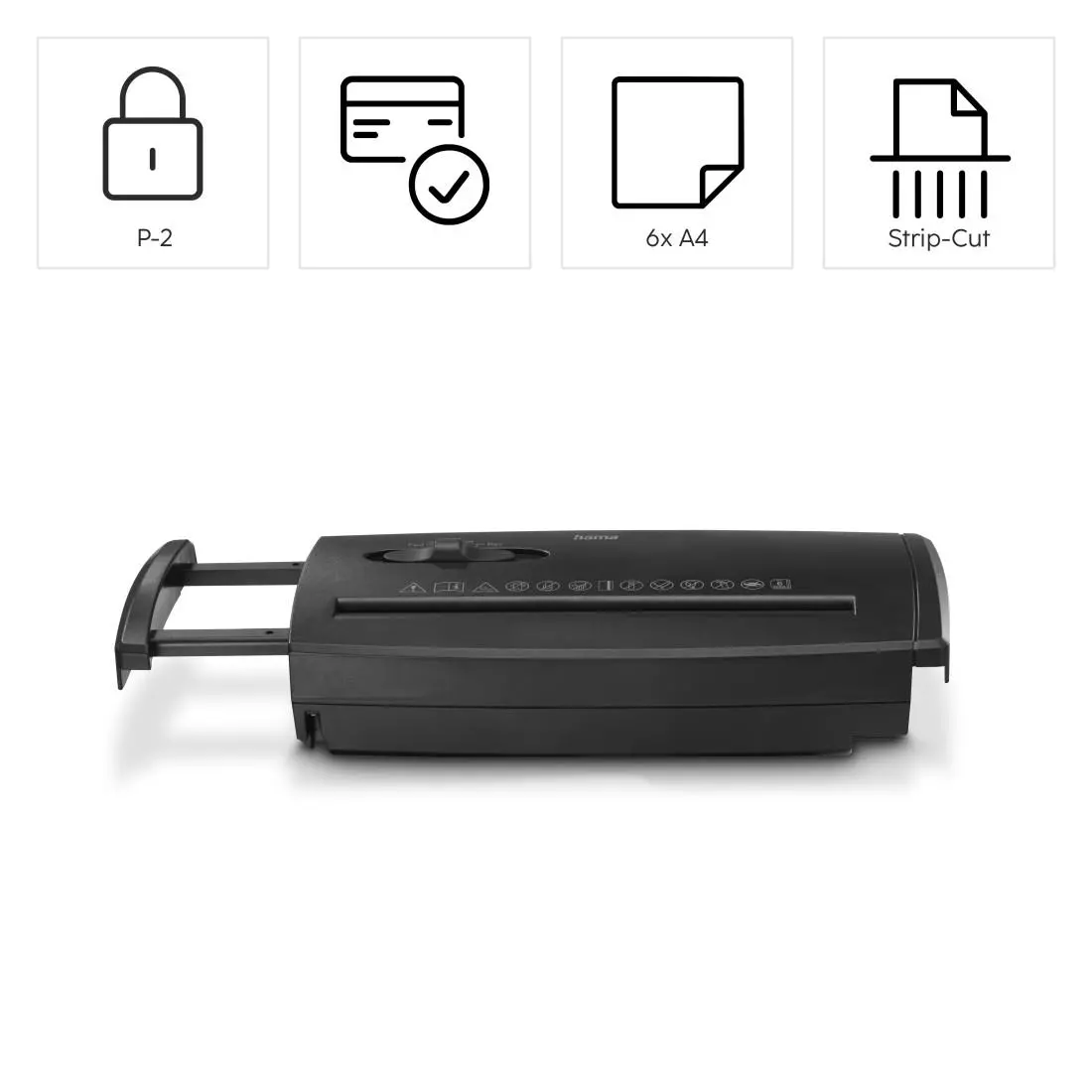 HAMA Шредер „Classic S60“, ниво на сигурност P2 T2 E2 - image 8
