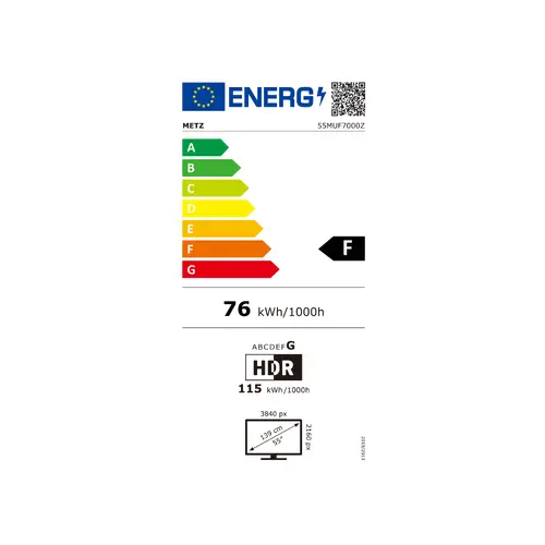 METZ Телевизор 55" UHD LED SMART TV,4K, Google TV, Frameless,2x10W - image 5