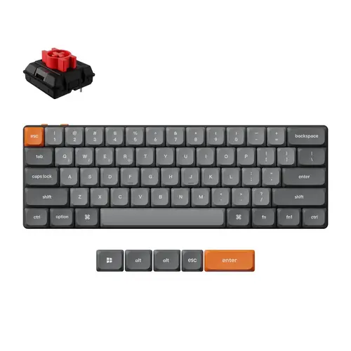 Tastatură mecanică de gaming Keychron K9 Max QMK HS 60% Keychron Milk POM Switch Red RGB - 1