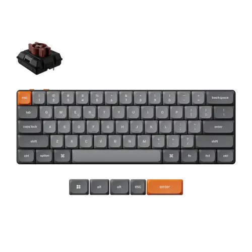 Tastatură mecanică de gaming Keychron K9 Max QMK HS 60% Keychron Milk POM Switch Brown RGB - 1