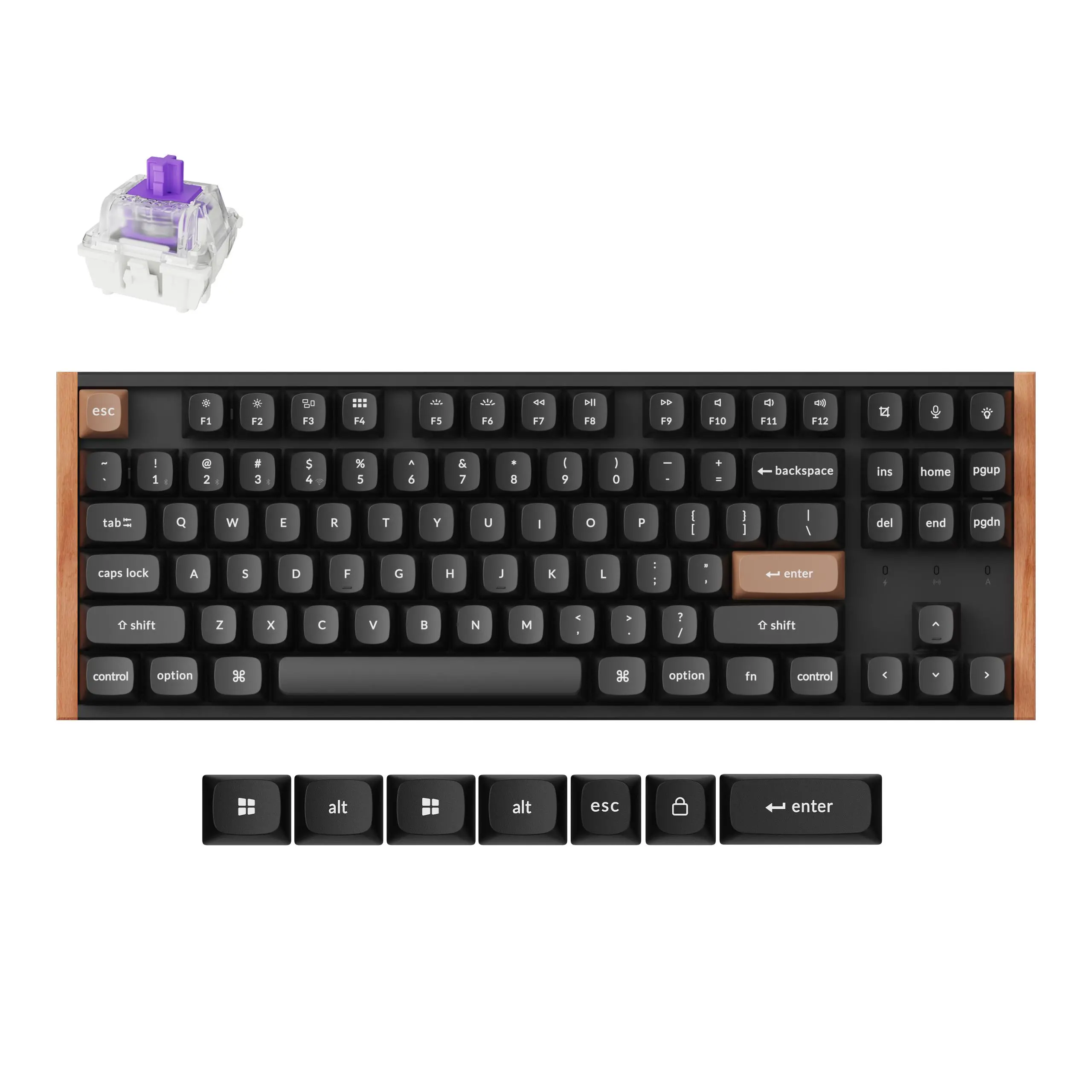 Μηχανικό πληκτρολόγιο gaming Keychron K8 HE Magnetic Switch - Black Special Edition