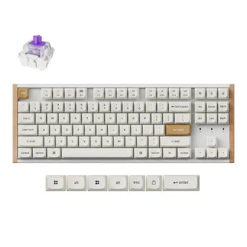 Tastatură mecanică de gaming Keychron K8 HE Magnetic Switch - White Special Edition - 1