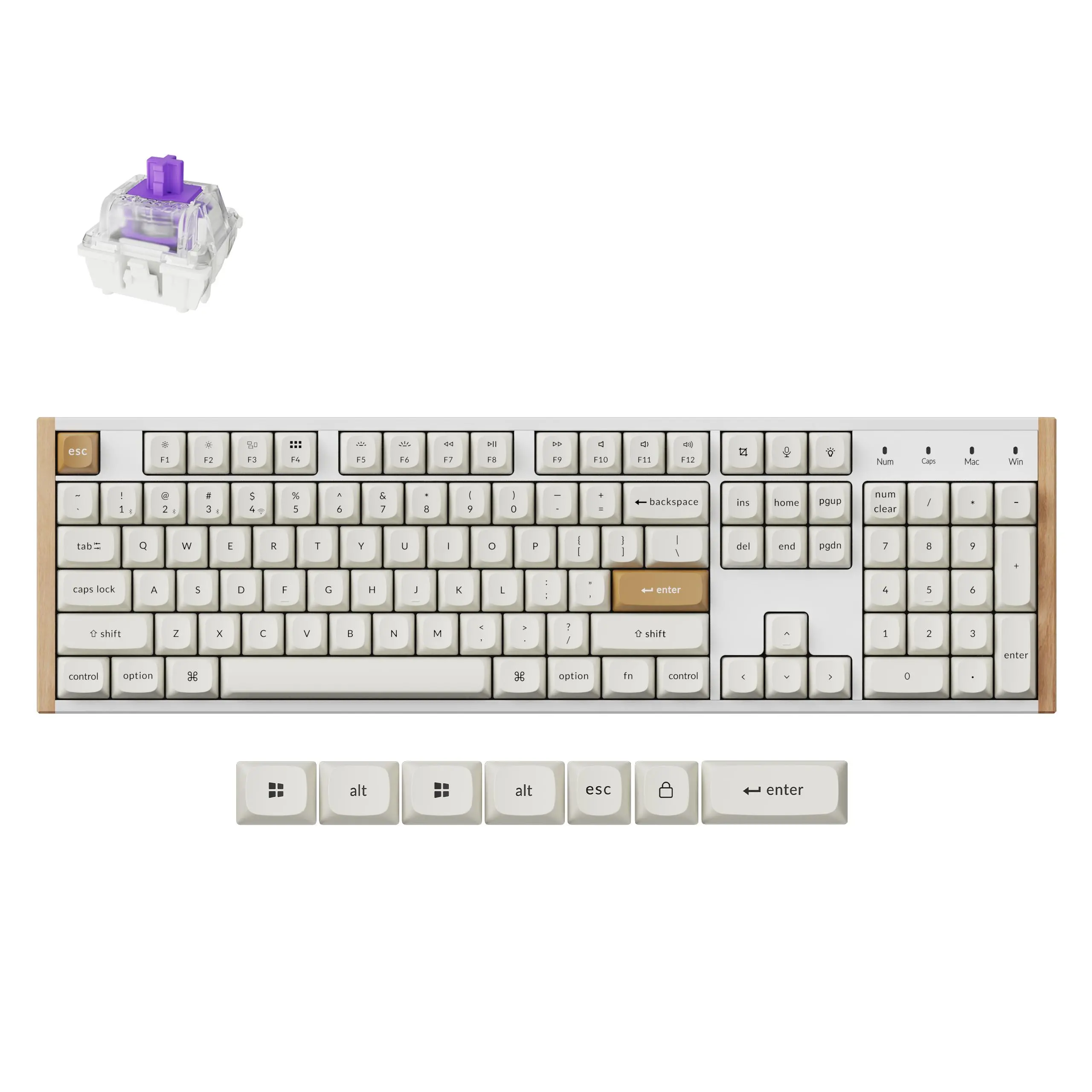 Ασύρματο μηχανικό πληκτρολόγιο gaming Keychron K10 HE Magnetic Switch - White Special Edition