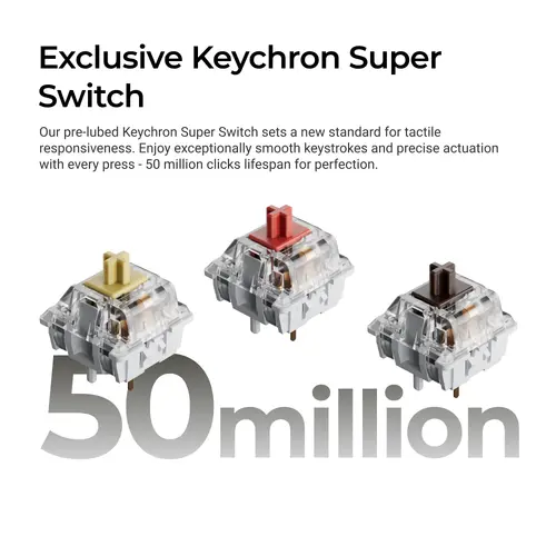 Геймърска Механична клавиатура Keychron C2 Pro 8K QMK - Super Brown Switch, Full Size - image 5