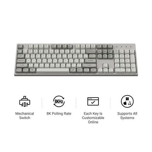 Геймърска Механична клавиатура Keychron C2 Pro 8K QMK - Super Red Switch, Full Size - image 4