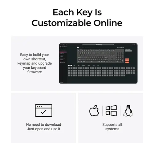 Геймърска Механична клавиатура Keychron C2 Pro 8K QMK - Super Red Switch, Full Size - image 6