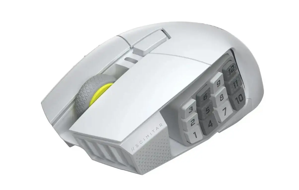 CORSAIR SCIMITAR ELITE WIRELESS SE Gaming Mouse, Wireless, White, 33000 DPI, Optical - image 1